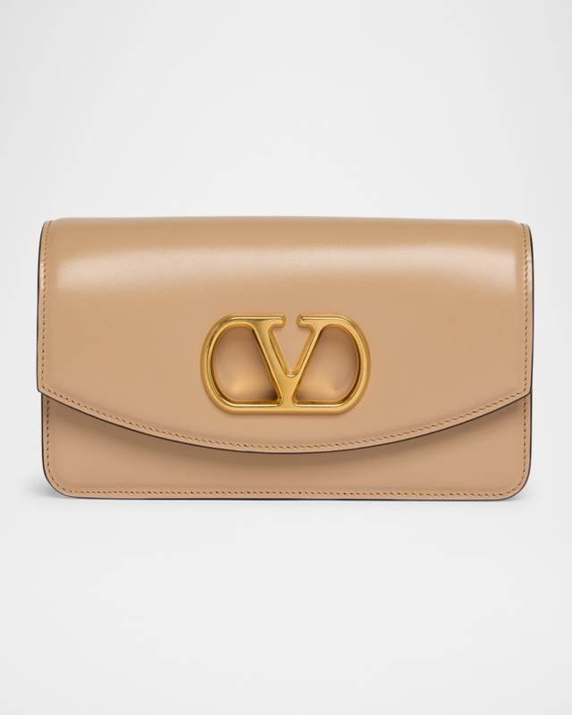 Vain Small Flap Leather Clutch Bag